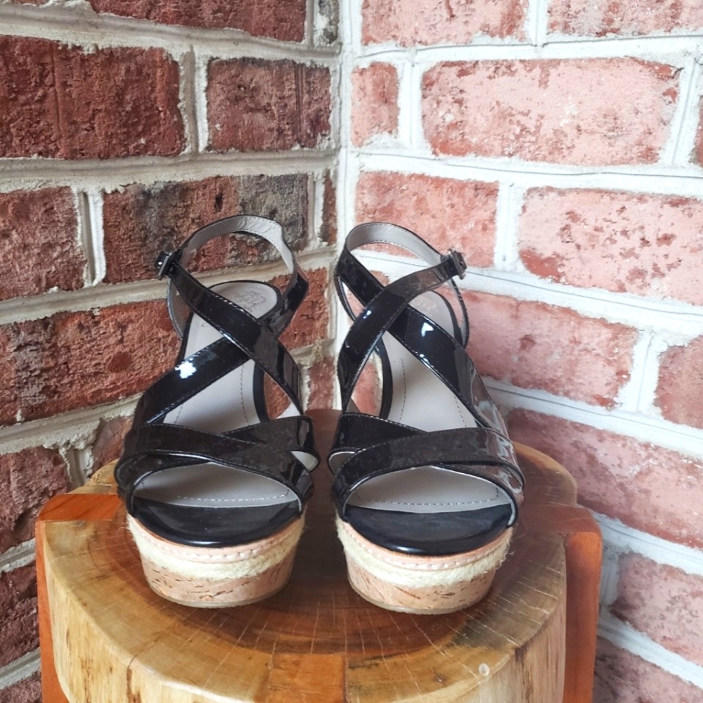 Vince Camuto Black Patent Leather Sandal SANDAL DEAL: 1/$15 OR 2/$25!